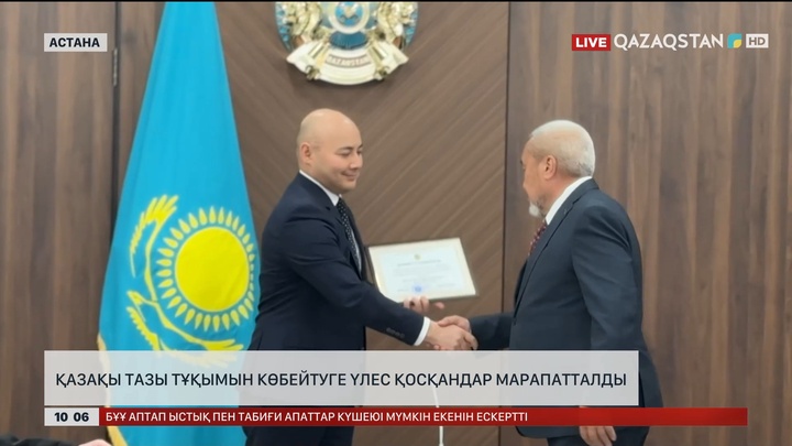 Қазақы тазы тұқымын көбейтуге үлес қосқандар марапатталды