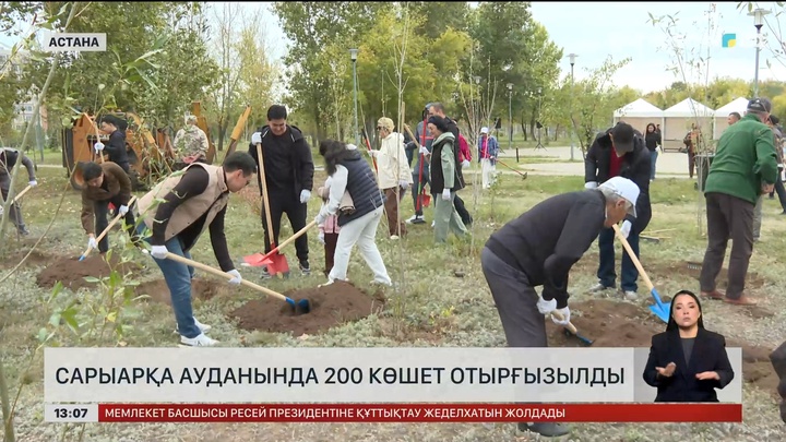 Астанада жыл соңына дейін тағы 70 мың ағаш егеді