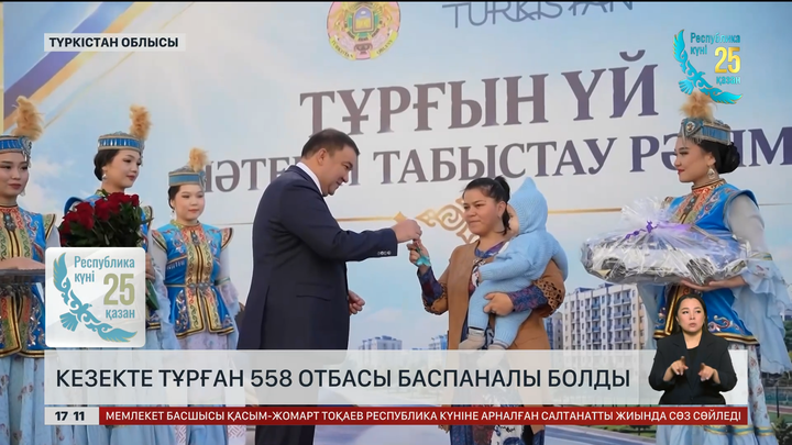 Түркістанда жаңа үйлерді пайдалануға берді