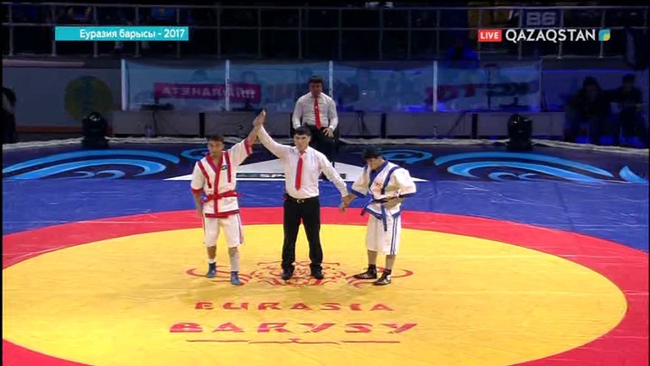 «Еуразия барысы». Ержан Мағауинов 1,5 минут ішінде таза жеңіске жетті