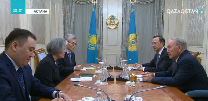 Нұрсұлтан Назарбаев Корея Республикасының Сыртқы істер министрі Кан Гён Хвамен кездесті