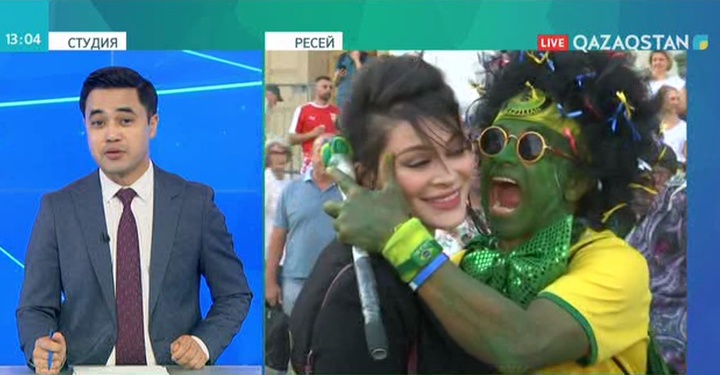 Бразилиялық футбол жанкүйерлері Мәскеу көшелерінде карнавал ұйымдастырды