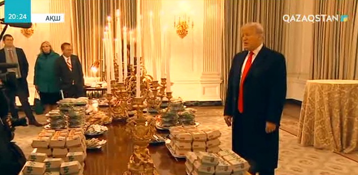 Трамп Ақ үйге келген футболшылар үшін 300 бургерге тапсырыс берді