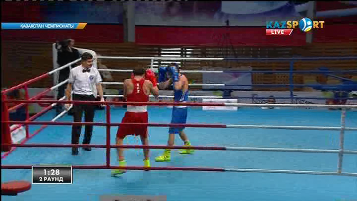 Бокстан Қазақстан чемпионаты: 56 кг. салмақ дәрежесінде финалда Қайрат Ералиев пен Нұрбол Қалжанов күш сынасады (ВИДЕО)