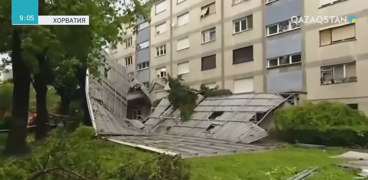 Хорватияда күшті дауылдан тұрғын үйлер қирады