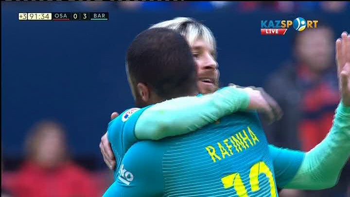 «Осасуна» - «Барселона»: Лионель Мессидің екінші голы - 0:3 (ВИДЕО)