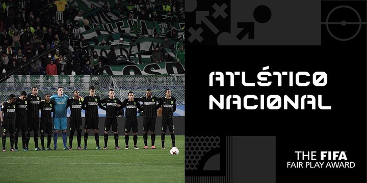 «Шапекоэнсе» клубының қарсыласы «Атлетико Насьональ» «Fair Play» жүлдесінің иегері атанды (ВИДЕО)