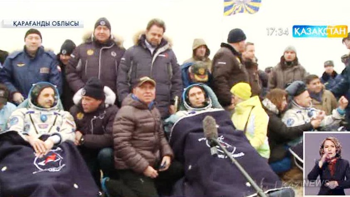 Жезқазған маңына үш ғарышкер қонды