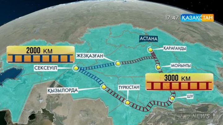 Елімізде Жезқазған-Қызылорда бағытында жүретін жаңа пойыз желісі іске қосылды