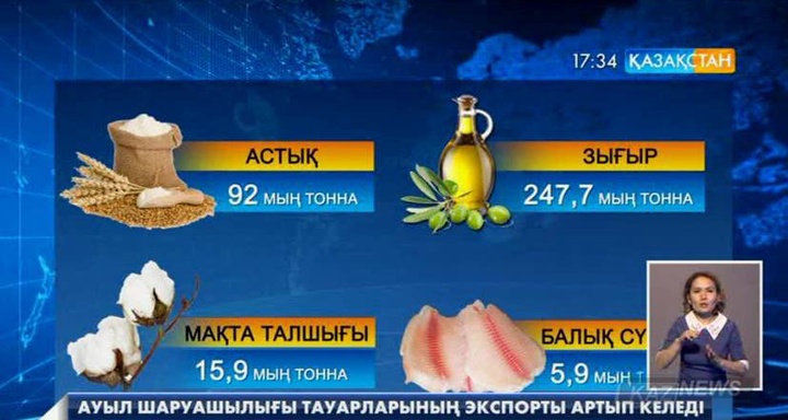Былтыр еліміз Еуроодаққа 220 млн долларға жуық ауыл шаруашылығы өнімдерін экспорттады