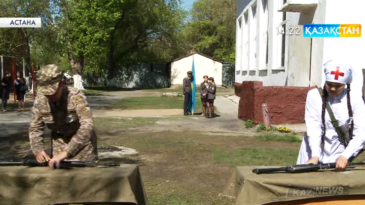 Астанада Жеңіс күніне орай студенттер арасында жарыс өтті