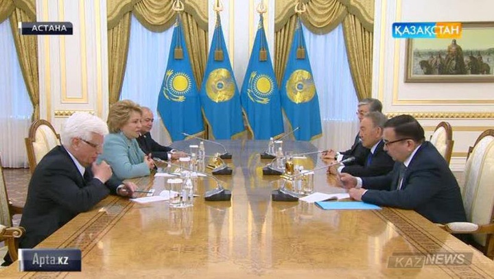 Нұрсұлтан Назарбаев РФ Сенатының төрайымы Валентина Матвиенконы қабылдады