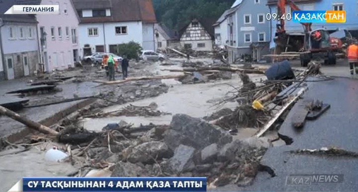 Германияда су тасқынына ұласқан жауынның салдарынан қаза тапқандардың саны 4-ке жетті