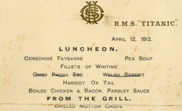 «Титаник» кемесіндегі мейрамхана мәзірі 100 мыңға жуық долларға сатылды