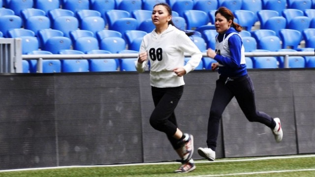 В преддверии 8 Марта женщины-военнослужащие РК показали свою спортивную подготовку