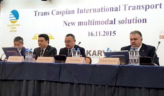 Еуропа мен Азия арасындағы Транскаспий халықаралық көлік бағыты роуд-шоуының тұсаукесері өтті