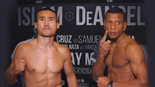 Қанат Ислам мен Хуан де Анхель жекпе-жек алдындағы салмақ өлшеу рәсімінен өтті (ФОТО)