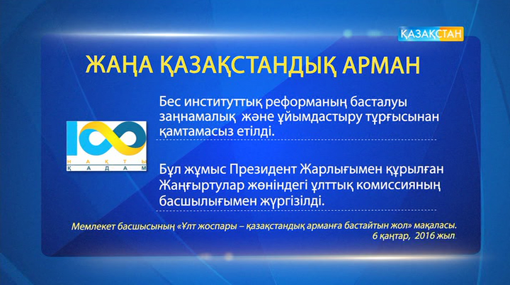 Жаңа қазақстандық арман. Елбасының елімізді жаңғырту жөніндегі бастамасы барлық тараптан қолдау тапты 
