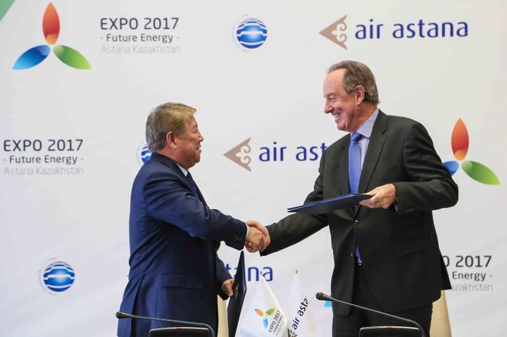 «Air Astana» EXPO-2017 көрмесінің ресми әуе тасымалдаушысы болды