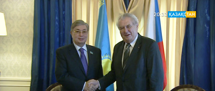 Қасым-Жомарт Тоқаев Чехия Республикасының президенті Милош Земанмен кездесті