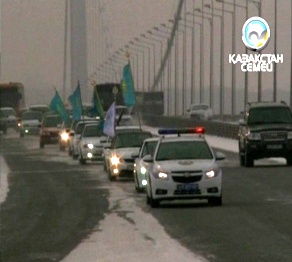 ВКО: В Семее провели автопробег в честь 25-й годовщины вывода советских войск из Афганистана