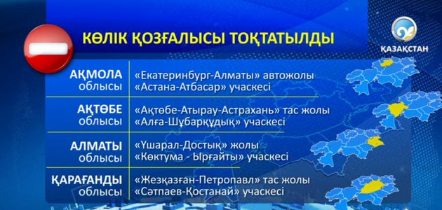 Жолдар жабылды