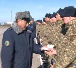 Әскери борышын өтеген сарбаздарды шығарып салу рәсімі өтті