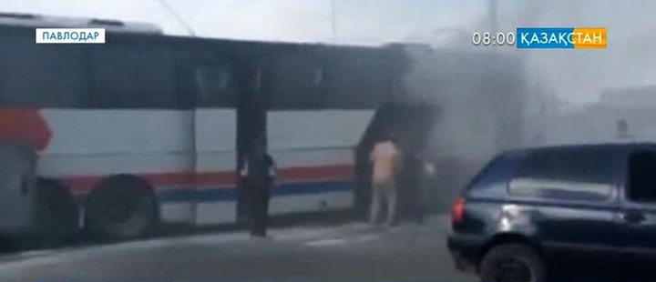 «Астана-Павлодар» бағытындағы автобустан өрт шықты