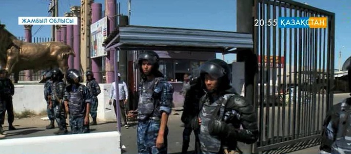 Тараздағы орталық базарда оқыс оқиға болды