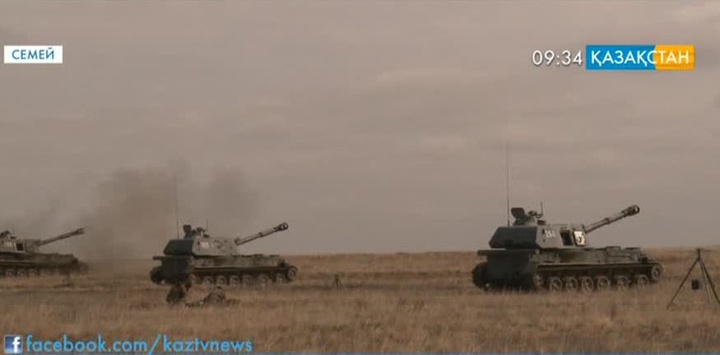 Семейде артиллериялық оқу-жаттығуы өтуде