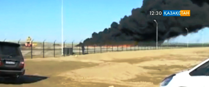 Ақтауда мұнай қалдықтарын қайта өңдейтін кешеннен өрт шықты