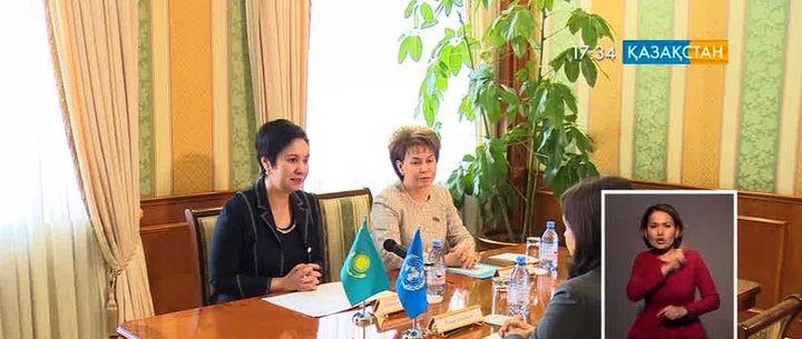 Гүлшара Әбдіқалықова «БҰҰ-Әйелдер» ұйымының өкілі Илейн Конкиевичпен кездесті