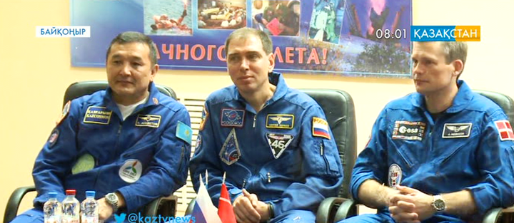 Экипаж транспортного пилотируемого корабля «Союз ТМА-18М» к старту готов