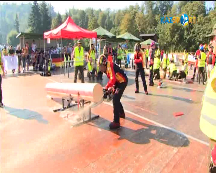 «Kazsport» телеарнасының жаңалықтары: Ағаш кесуден Әлем чемпионатында Беларусь спортшысы жеңіске жетті (ВИДЕО)