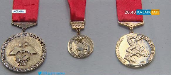 Жақсылық Үшкемпіровтің Мәскеу Олимпиадасында алған  медалі Ұлттық музейге тапсырылды