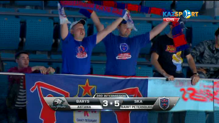 Хоккей: елордалық «Барыс» санкт-петербургтік «СКА-ға» есе жіберді