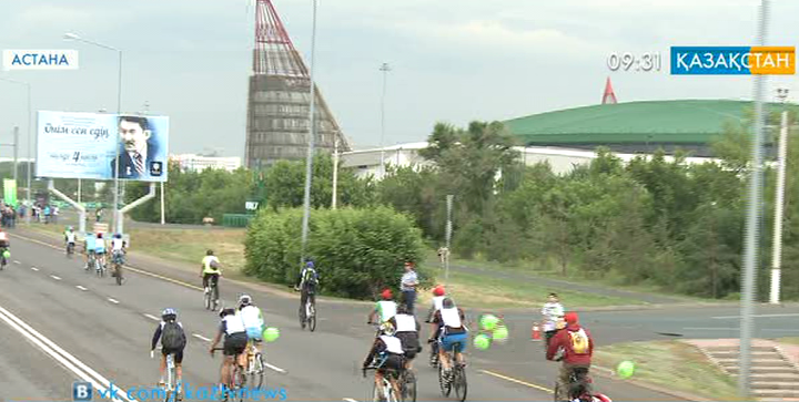 Астанада «Қайсар керуен» бұқаралық  велошеруі өтті