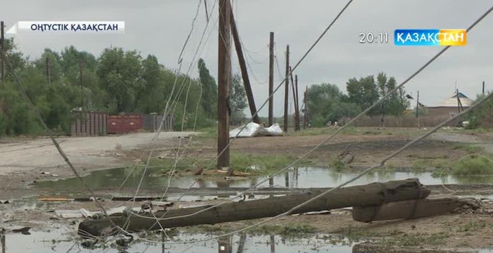 ОҚО-дағы дауыл 77 миллион теңге шығын әкелді